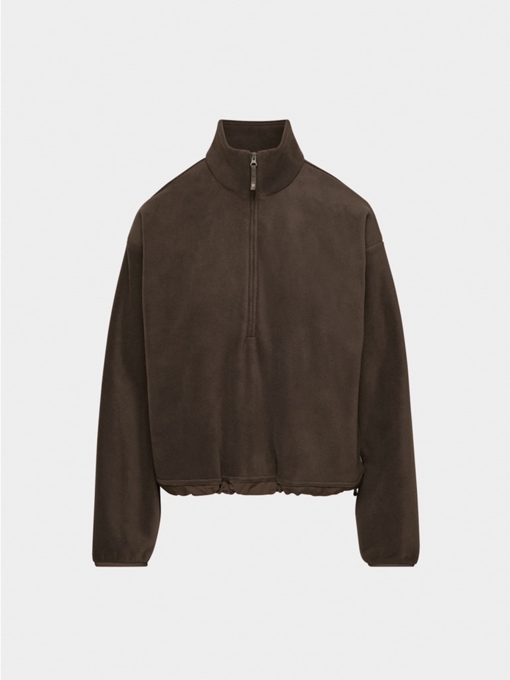 Aritzia Black Plush Fleece Half-Zip Pullover